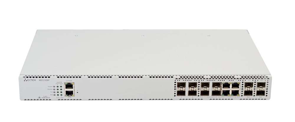 Ethernet-коммутатор MES3308F, 4x1G SFP + 4xCombo + 4x10G SFP+, L3, dual PSU